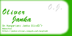 oliver janka business card